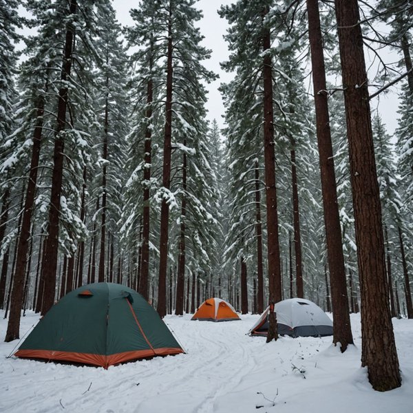 Quels sont les meilleures pratiques pour camper en région de forêts tempérées en hiver?